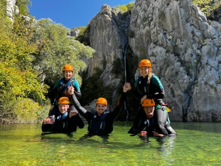 canyoning guest enjoy on the basic canyoning tour
