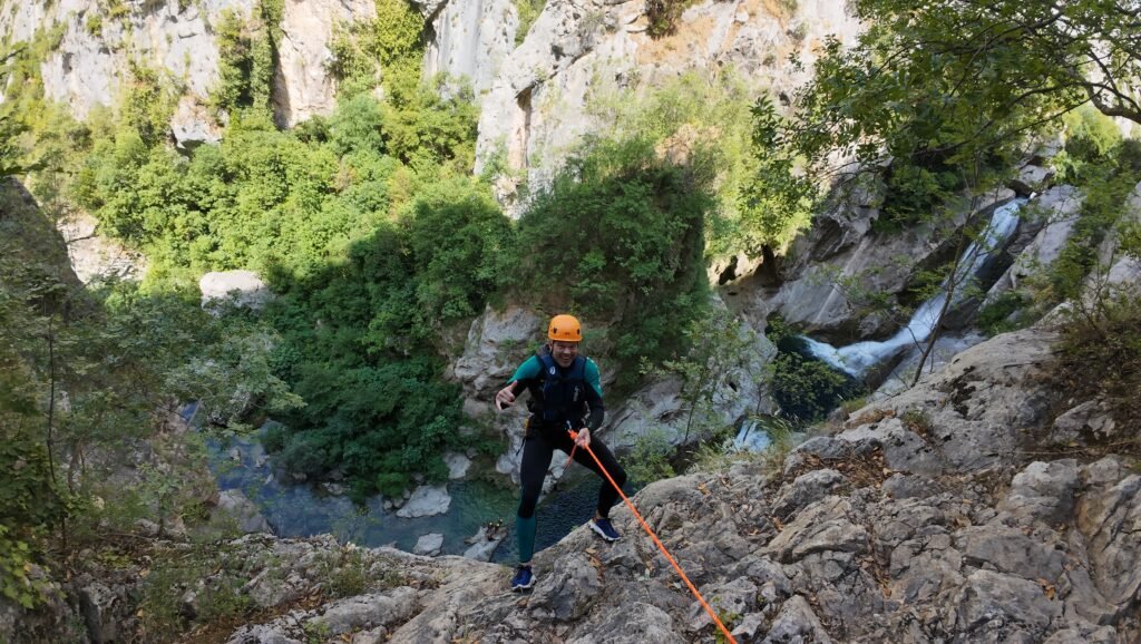extreme canyoning on the cetina river