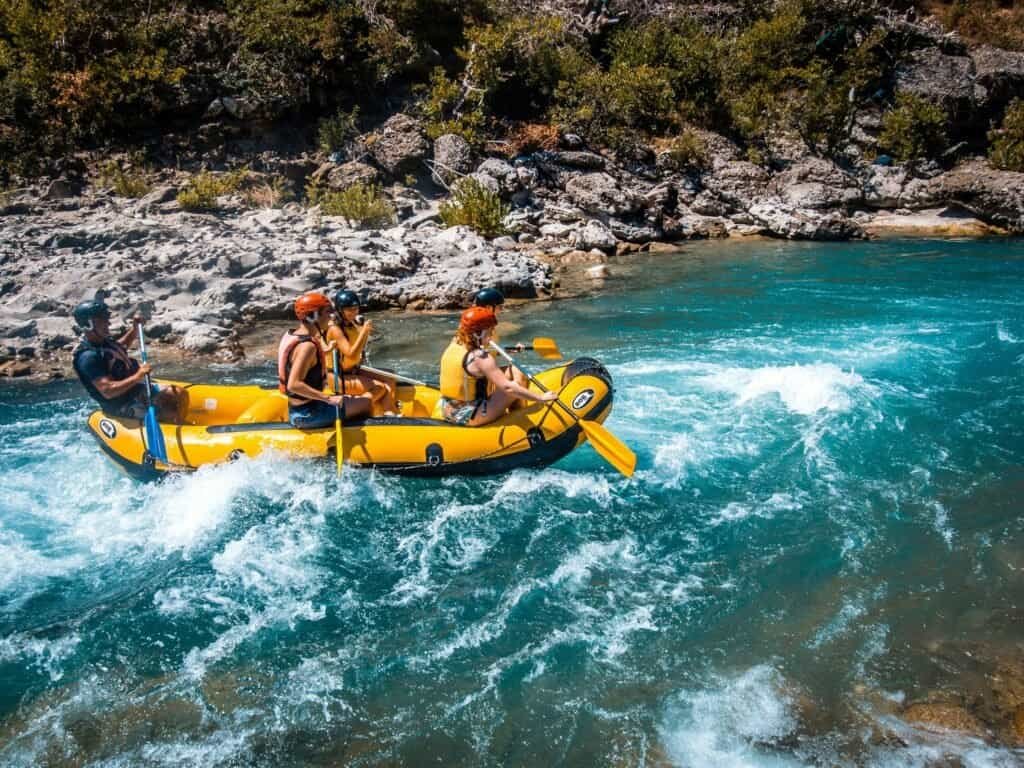 rafting on the river cetina